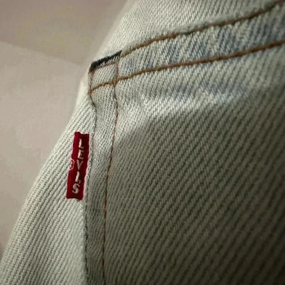 Levi's BIG E Wedgie Straight Denim Jeans Women's 24 Light Wash. Button Fly. - Picture 7 of 14